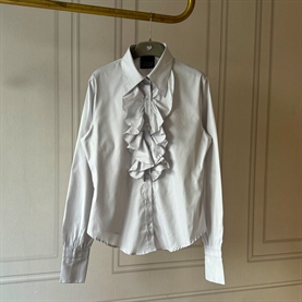 Louise Rømern Freddie Dex LS Skjorte, Pearl Grey Poplin